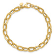 14K Polished and Satin Fancy Link Bracelet