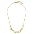 14K Polished/Textured/Dia-cut Fancy Link with 2in ext. Necklace