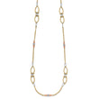14K Tri-color Polish/Textured/Dia-cut Fancy w/1.5in ext. Necklace