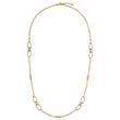 14K Tri-color Polish/Textured/Dia-cut Fancy w/1.5in ext. Necklace