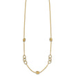 14K Two-tone Polish/Textured/Dia-cut Fancy w/1in ext. Necklace