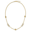 14K Two-tone Polish/Textured/Dia-cut Fancy w/1in ext. Necklace