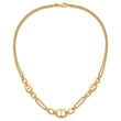14K Polished Multi-strand Fancy Link Necklace