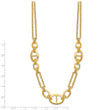 14K Polished Multi-strand Fancy Link Necklace