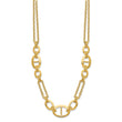 14K Polished Multi-strand Fancy Link Necklace