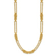 14K Polished and Textured Multi-strand Necklace