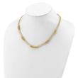 14K Polished and Textured Multi-strand Necklace