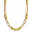 14K Polished and Textured Multi-strand Necklace