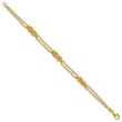 14K Polished and Textured Multi-strand Bracelet