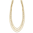 14K Polished 3-strand Fancy Link Necklace