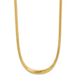 14K Polished Ridged Graduated Necklace