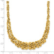 14K Polished Byzantine Graduated Necklace