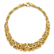 14K Polished Byzantine Graduated Bracelet