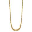 14K Polished Graduated Fancy Link Necklace