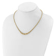 14K Polished Graduated Fancy Link Necklace