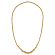 14K Polished Graduated Fancy Link Necklace