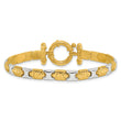 14K Two-tone Polished Fancy Link Bracelet
