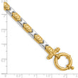 14K Two-tone Polished Fancy Link Bracelet