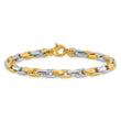 14K Two-tone Polished Fancy Link Bracelet