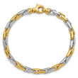 14K Two-tone Polished Fancy Link Bracelet