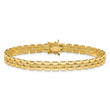 14K Polished and Textured Fancy Link Bracelet