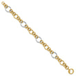 14K Two-Tone Polished Circle Links Bracelet