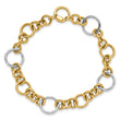 14K Two-Tone Polished Circle Links Bracelet