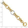 14K Two-Tone Polished Circle Links Bracelet