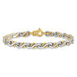 14K Two-Tone Polished Fancy Link Bracelet