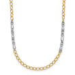 14K Two-Tone Polished Fancy Link Necklace