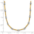 14K Two-Tone Polished Fancy Link Necklace