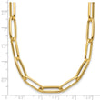 14K Polished and Textured Fancy Link Necklace