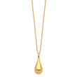 14K Polished Teardrop 16in w/2in ext. Necklace