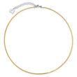 14K Two-tone Polished Reversible with 2in ext. Necklace