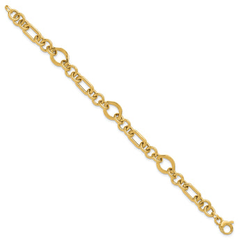 14K Polished Fancy Link Bracelet