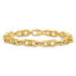 14K Polished and Satin Fancy Link Bracelet
