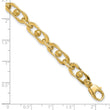14K Polished and Satin Fancy Link Bracelet