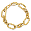 14K Polished and Satin Fancy Link Bracelet