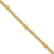 14K Polished and Satin Braided Bracelet