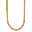 14K Polished/Textured and Diamond-cut Necklace