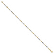 14K Two-tone Polished Fancy Link Anklet