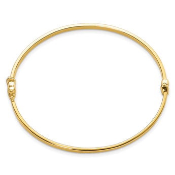 14K Polished Hinged Bangle