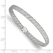 14K White Gold Fancy Stretch Bangle Bracelet