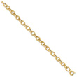 14K Polished Cable Oval Link Bracelet