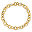 14K Polished Cable Oval Link Bracelet