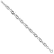 14K White Gold Polished Fancy Link w/ .5 inch ext Bracelet