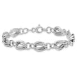 14K White Gold Polished Fancy Link w/ .5 inch ext Bracelet