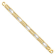14K Two-tone Polished and Satin Men's Bracelet