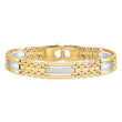 14K Two-tone Polished and Satin Men's Bracelet