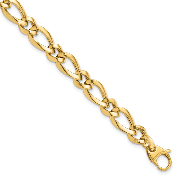 14K Polished Fancy Link 7.5in Bracelet
